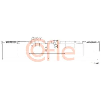 Tirette à câble, frein de stationnement COFLE [11.5342]