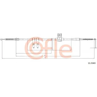 Tirette à câble, frein de stationnement COFLE [11.5343]