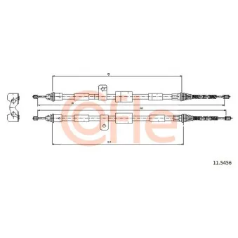 Tirette à câble, frein de stationnement COFLE OEM 1018642