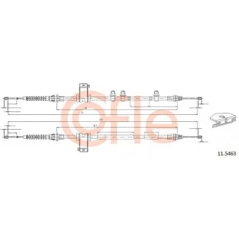 Tirette à câble, frein de stationnement COFLE 11.5463
