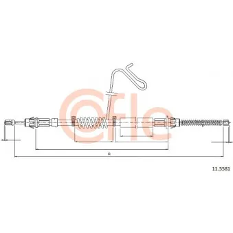 Tirette à câble, frein de stationnement COFLE OEM 1C152A635AE