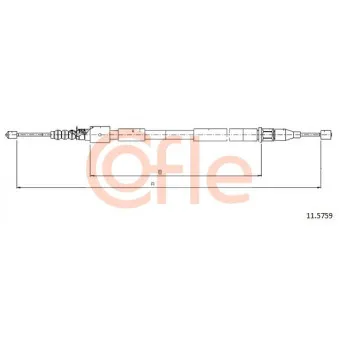 Tirette à câble, frein de stationnement COFLE 11.5759