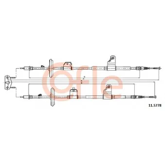 COFLE 11.5778 - Tirette à câble, frein de stationnement