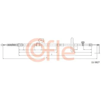 COFLE 11.5827 - Tirette à câble, frein de stationnement