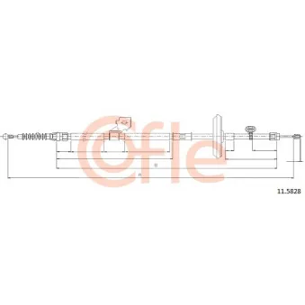 COFLE 11.5828 - Tirette à câble, frein de stationnement