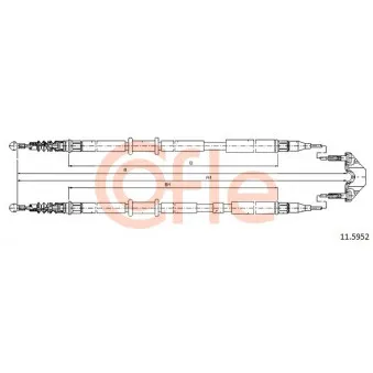 Tirette à câble, frein de stationnement COFLE 11.5952