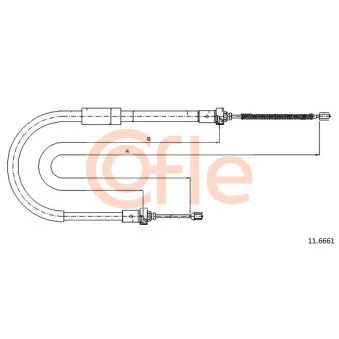 Tirette à câble, frein de stationnement COFLE 11.6661