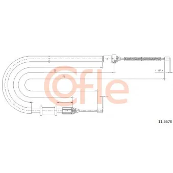 COFLE 11.6678 - Tirette à câble, frein de stationnement