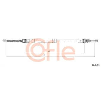 COFLE 11.6795 - Tirette à câble, frein de stationnement
