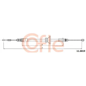 COFLE 11.6819 - Tirette à câble, frein de stationnement