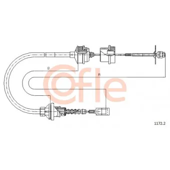 Tirette à câble, commande d'embrayage COFLE 1172.2