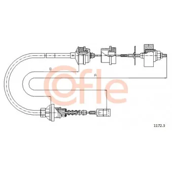 Tirette à câble, commande d'embrayage COFLE 1172.3