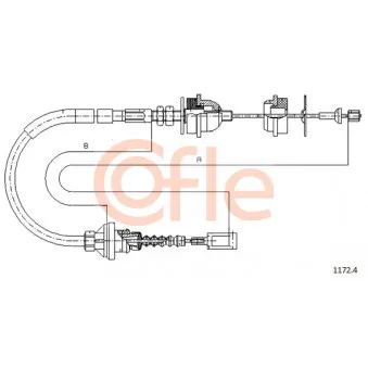 COFLE 1172.4 - Tirette à câble, commande d'embrayage