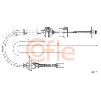 COFLE 1172.5 - Tirette à câble, commande d'embrayage