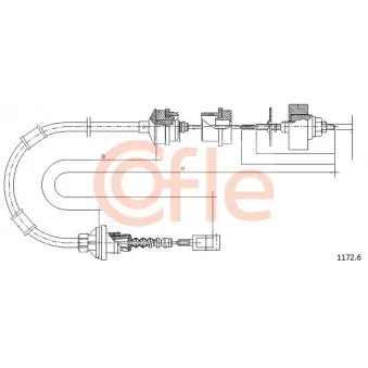 COFLE 1172.6 - Tirette à câble, commande d'embrayage