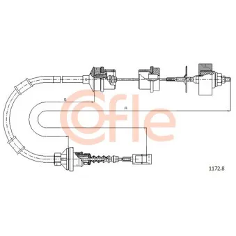 COFLE 1172.8 - Tirette à câble, commande d'embrayage
