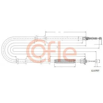 Tirette à câble, frein de stationnement COFLE OEM 51706677