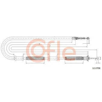 Tirette à câble, frein de stationnement COFLE 12.0708