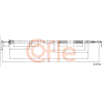 Tirette à câble, frein de stationnement COFLE OEM 46829767