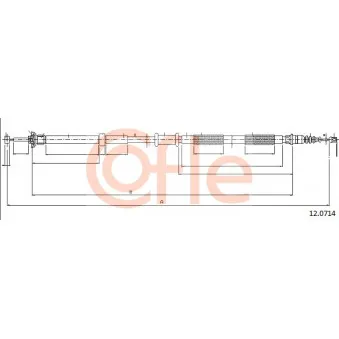 COFLE 12.0714 - Tirette à câble, frein de stationnement