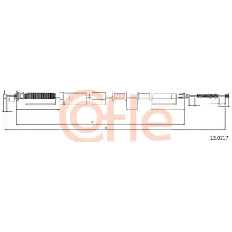 Tirette à câble, frein de stationnement COFLE OEM 55700928