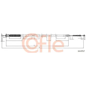 COFLE 12.0717 - Tirette à câble, frein de stationnement