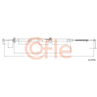COFLE 12.0733 - Tirette à câble, frein de stationnement