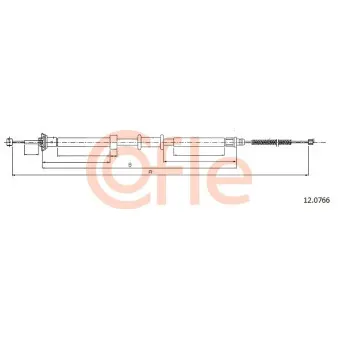 COFLE 12.0766 - Tirette à câble, frein de stationnement