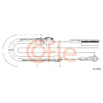 Tirette à câble, frein de stationnement COFLE [12.3703]