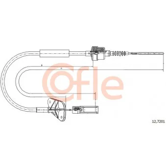 COFLE 12.7201 - Tirette à câble, commande d'embrayage