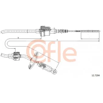 COFLE 12.7204 - Tirette à câble, commande d'embrayage