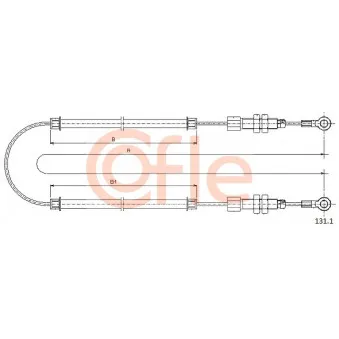 Tirette à câble, frein de stationnement COFLE [131.1]