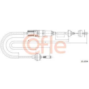 COFLE 15.1054 - Tirette à câble, commande d'embrayage