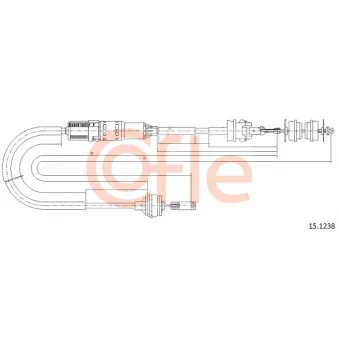 COFLE 15.1238 - Tirette à câble, commande d'embrayage