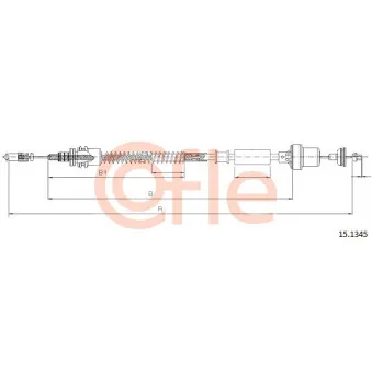 COFLE 15.1345 - Tirette à câble, commande d'embrayage