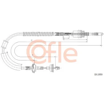 Tirette à câble, commande d'embrayage COFLE [15.1353]