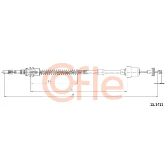 COFLE 15.1411 - Tirette à câble, commande d'embrayage