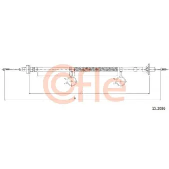 COFLE 15.2086 - Tirette à câble, commande d'embrayage