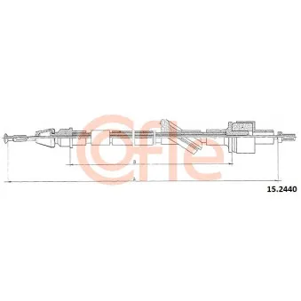 COFLE 15.2440 - Tirette à câble, commande d'embrayage