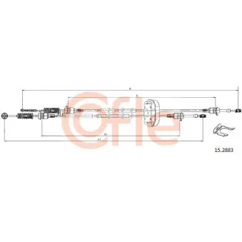COFLE 15.2883 - Tirette à câble, boîte de vitesse manuelle