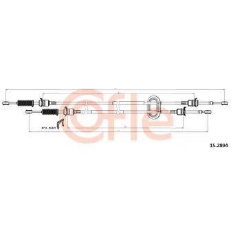COFLE 15.2894 - Tirette à câble, boîte de vitesse manuelle