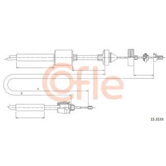 COFLE 15.3133 - Tirette à câble, commande d'embrayage