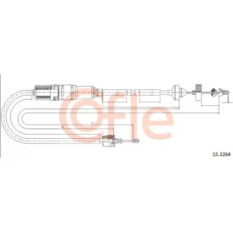 COFLE 15.3264 - Tirette à câble, commande d'embrayage