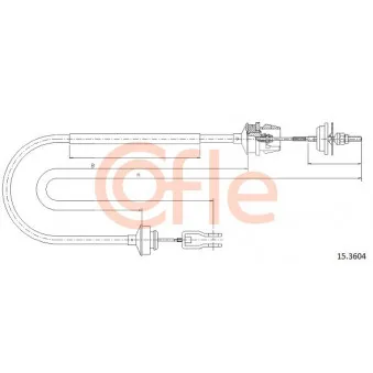 COFLE 15.3604 - Tirette à câble, commande d'embrayage