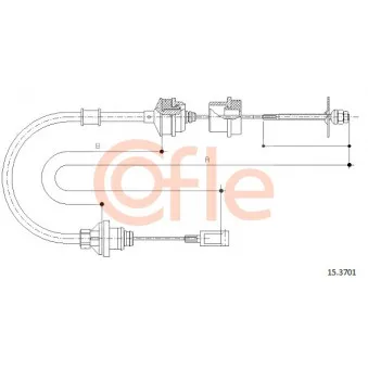 COFLE 15.3701 - Tirette à câble, commande d'embrayage