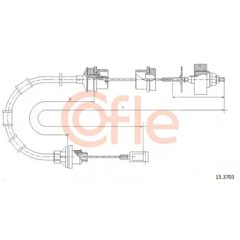 COFLE 15.3703 - Tirette à câble, commande d'embrayage