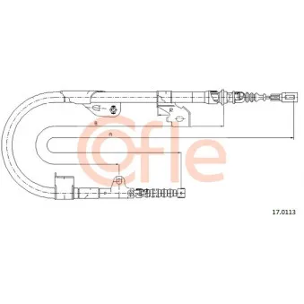 Tirette à câble, frein de stationnement COFLE 17.0113