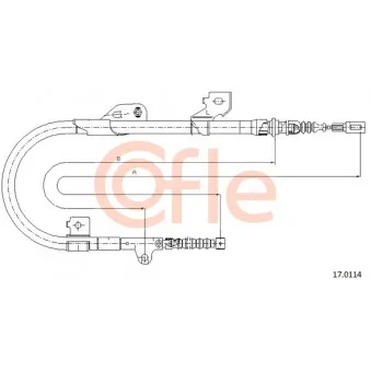 COFLE 17.0114 - Tirette à câble, frein de stationnement