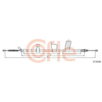 COFLE 17.0326 - Tirette à câble, frein de stationnement