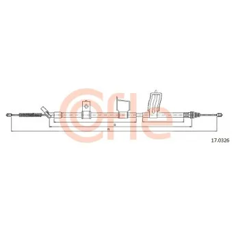 Tirette à câble, frein de stationnement COFLE OEM 36530JD00A